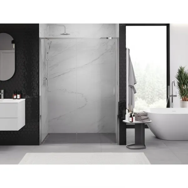 MEXEN - Exo posuvné sprchové dvere 155, transparent, chróm 8151-155-000-01-00