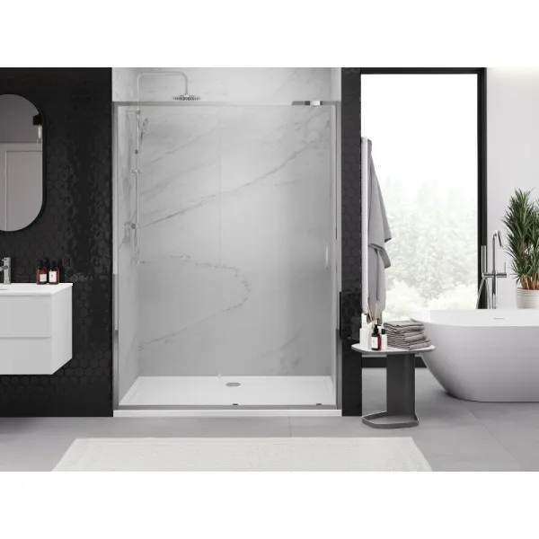MEXEN - Exo posuvné sprchové dvere 155, transparent, chróm 8151-155-000-01-00