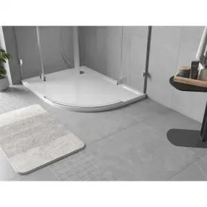 MEXEN - Flow Sprchová vanička štvrťkruh asymetrická slim ľavá 100 x 90, biela lesk 46Q109010L