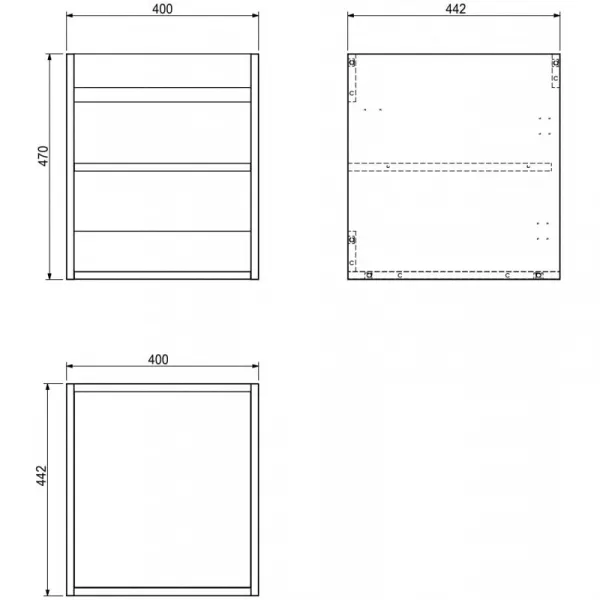 MEXEN - Box-A skrinka pre umývadlo 40, dub 91AX1-0400-470-1-81