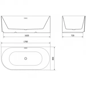 Mexen Gia 170 x 80 cm 52701708071P-01