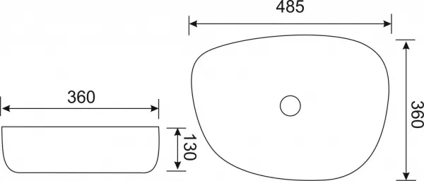 KERRA - Umývadlo na dosku KR-440 5907548123114
