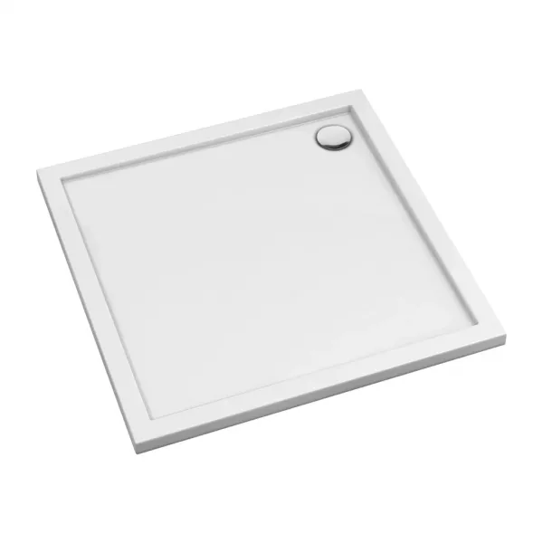 OMNIRES - MERTON akrylátová sprchová vanička štvorec, 90 x 90 cm biela lesk /BP/ MERTON90/KBP