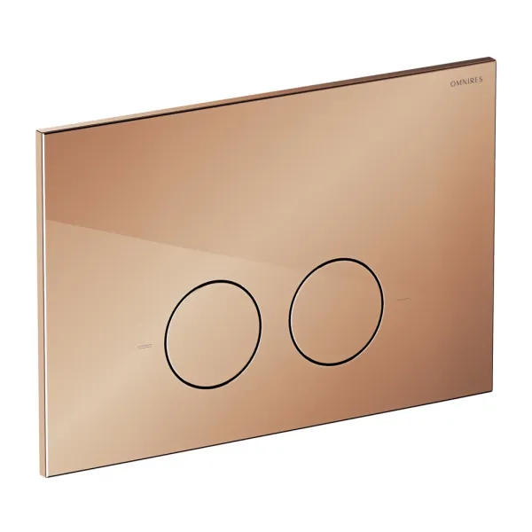 OMNIRES - SET: STRONGFRAME stavebný rám pod omietku s ECO spláchnutím + MINIMAL tlačidlo spláchnutia, meď lesklá STFWCECO1M-RCP