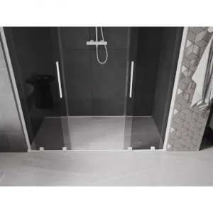 MEXEN/S - Velar L Duo posuvné sprchové dvere 170, grafit, biela 871-170-003-42-20