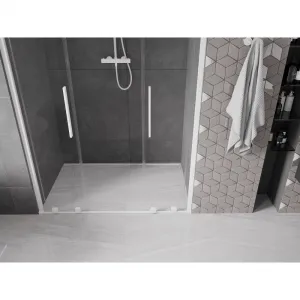 MEXEN/S - Velar L Duo posuvné sprchové dvere 150, transparent, biela 871-150-003-02-20
