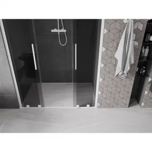 MEXEN/S - Velar L Duo posuvné sprchové dvere 150, grafit, biela 871-150-003-42-20