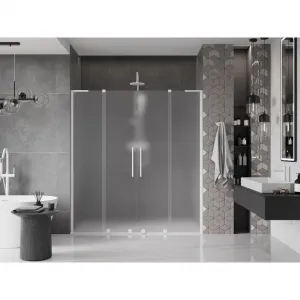 MEXEN/S - Velar L Duo posuvné sprchové dvere 200, dekor, biela 871-200-003-32-20