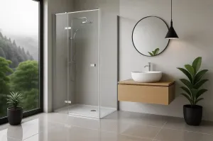 REA/S - Sprchovací kút Atlas 80x80 Chrome vpravo KPL-K4363