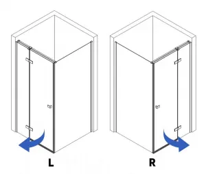 REA/S - Sprchovací kút Atlas 80x80 Chrome vpravo KPL-K4363