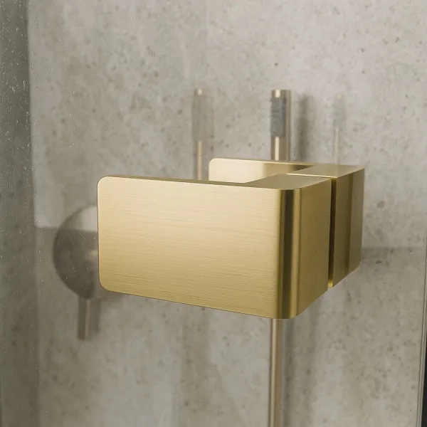 REA/S - Sprchovací kút Atlas 80x80 Brush Gold vľavo KPL-K4372