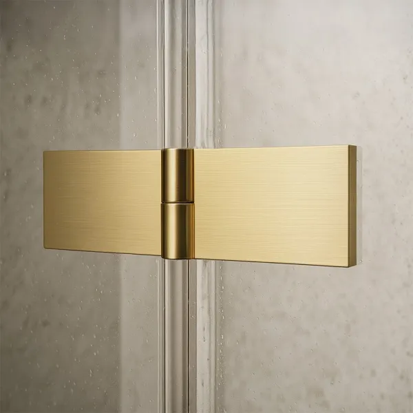 REA/S - Sprchovací kút Atlas 80x80 Brush Gold vľavo KPL-K4372