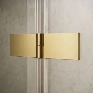 REA/S - Sprchovací kút Atlas 80x80 Brush Gold vľavo KPL-K4372