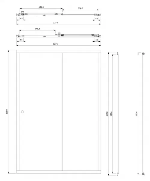 OMNIRES - BRONX posuvné sprchové dvere, 130 cm chróm /transparent /CRTR/ S2050130CRTR