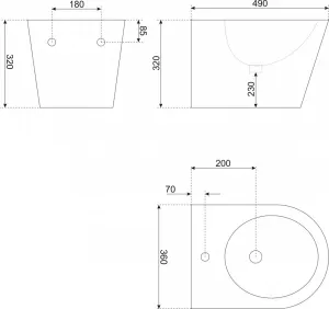 KERRA - Bidet závesný Delos (biele lesklé) 5907548117281