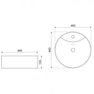 KERRA - Umývadlo na dosku KR-138 MARBLE BL/G 5907548118431