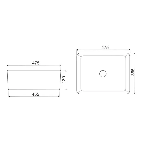 KERRA - Umývadlo na dosku KR-182 MARBLE BL/G 5907548118448