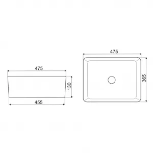 KERRA - Umývadlo na dosku KR-182 MARBLE BL/G 5907548118448
