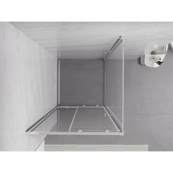 MEXEN/S - Exo sprchovací kút, posuvné dvere 90 x 90, transparent, chróm 8151-090-090-01-00