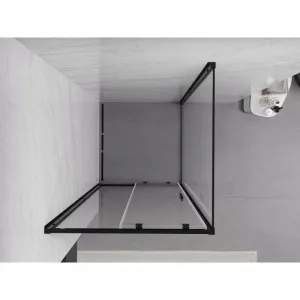 MEXEN/S - Exo sprchovací kút, posuvné dvere 100 x 100, transparent, čierna 8151-100-100-70-00
