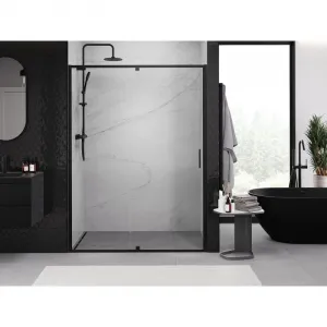MEXEN - Exo sprchové dvere krídlové 155, transparent, čierna 819-155-000-70-00