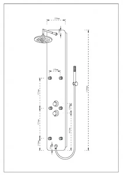 KERRA - Panel sprchový s hydromasážou Cleo 5907548101006