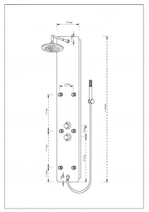 KERRA - Panel sprchový s hydromasážou Cleo 5907548101006