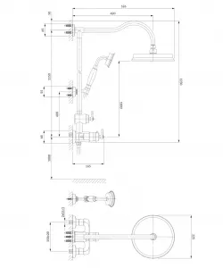 OMNIRES - ARMANCE termostatický sprchový stĺp chróm /CR/ AM5244/6CR