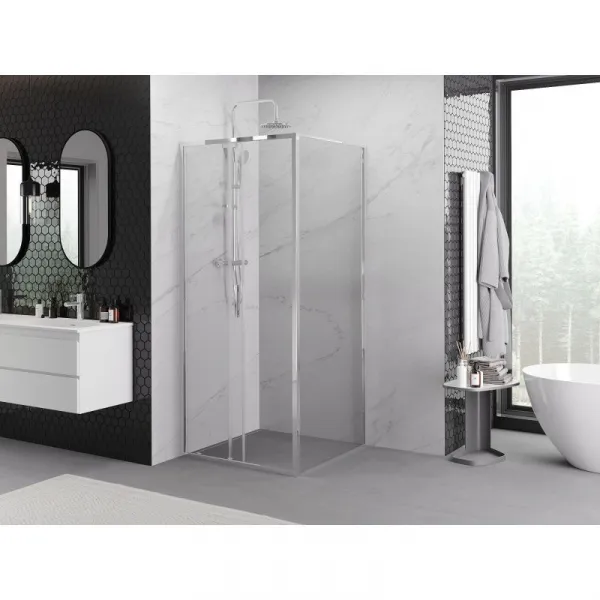 MEXEN/S - Exo sprchovací kút, posuvné dvere 95 x 70, transparent, chróm 8151-095-070-01-00