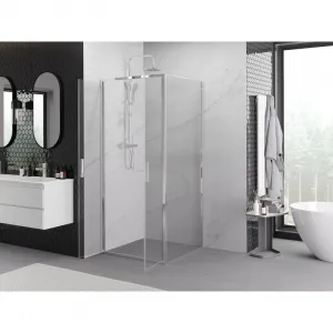 MEXEN/S - Exo sprchový kút dvere krídlové 100 x 100, transparent, chróm 814-100-100-01-00