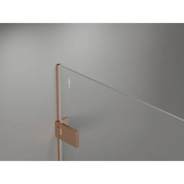 MEXEN/S - Lunar-F sprchovací kút skladacie dvere pravá 80 x 80, transparent, měď kartáčovaná 836-080-080-65-00-P