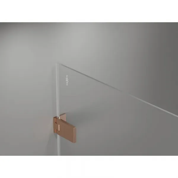MEXEN/S - Lunar-F sprchovací kút skladacie dvere pravá 75 x 70, transparent, měď kartáčovaná 836-075-070-65-00-P