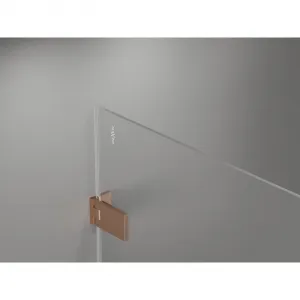 MEXEN/S - Lunar-F sprchovací kút skladacie dvere pravá 80 x 80, transparent, měď kartáčovaná 836-080-080-65-00-P