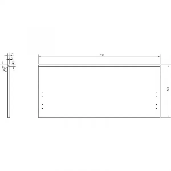 MEXEN - Orio čelo pre kúpeľňovú skrinku 100 x 43,5, grafit mat 91A10-1000-470-1-66