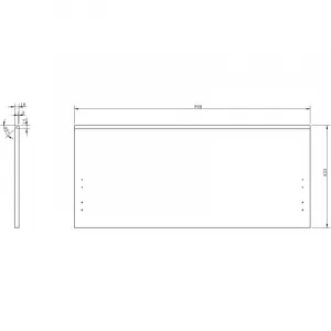MEXEN - Orio čelo pre kúpeľňovú skrinku 100 x 43,5, grafit mat 91A10-1000-470-1-66