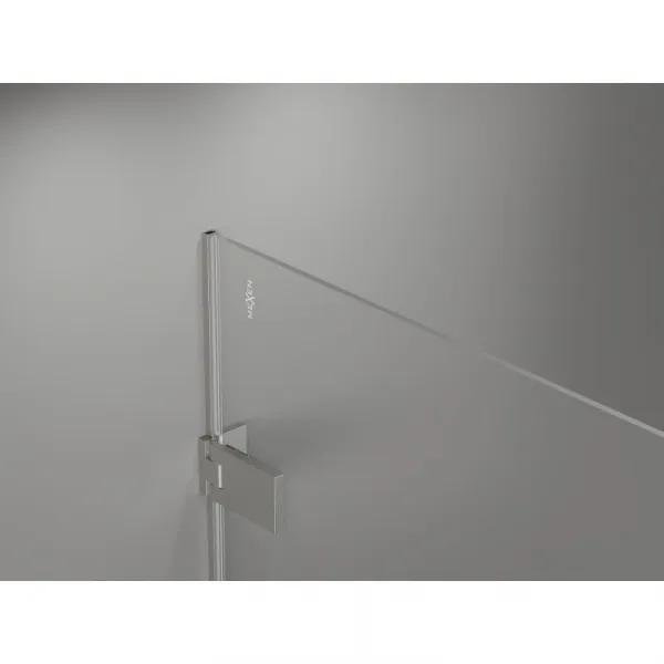MEXEN/S - Lunar-F L sprchový kút skladacie dvere pravá 95 x 70, transparent, nikel kartáčovaný 836L-095-070-97-00-P
