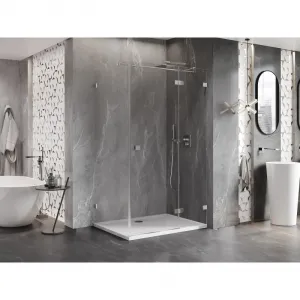 MEXEN/S - Lunar T sprchovací kút dvere krídlové pravá 120 x 80, transparent, chróm 834T-120-080-01-00-P