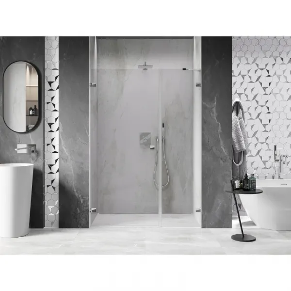 MEXEN/S - Lunar-B sprchové dvere krídlové ľavé 150, transparent, chróm 832S-150-050-01-00-L