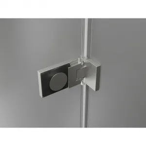 MEXEN/S - Lunar-F sprchovací kút skladacie dvere pravá 100 x 70, transparent, nikel kartáčovaný 836-100-070-97-00-P