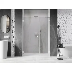 MEXEN/S - Lunar-B sprchové dvere krídlové ľavé 110, transparent, biela 832S-110-050-20-00-L