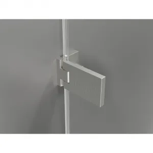 MEXEN/S - Lunar-F L sprchový kút skladacie dvere pravá 95 x 70, transparent, nikel kartáčovaný 836L-095-070-97-00-P