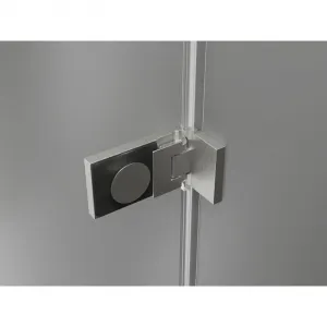 MEXEN/S - Lunar-F L sprchový kút skladacie dvere pravá 95 x 70, transparent, nikel kartáčovaný 836L-095-070-97-00-P