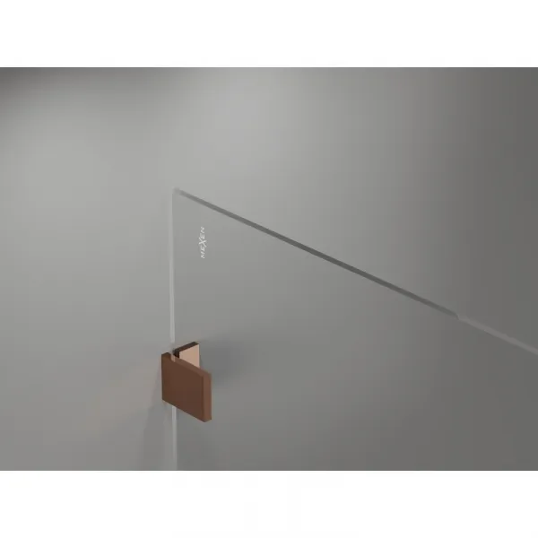 MEXEN/S - Lunar Sprchová zástena WALK-IN pravá 50 x 200, transparent 8 mm, ružové zlato 830-050-000-60-00-P