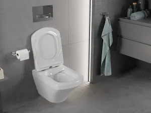 MEXEN - Vito závesná WC misa Rimless vrátane sedátka s slow-slim, Duroplast, biela 30174000