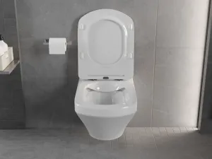 MEXEN - Vito závesná WC misa Rimless vrátane sedátka s slow-slim, Duroplast, biela 30174000