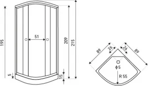 KERRA - Kabína s hydromasážou Lisa 90 5907548109811