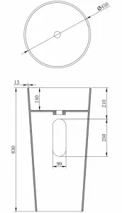 MEXEN - Onyx-01 Voľne stojace umývadlo z liateho mramoru 45 x 45, biela mat 26524500