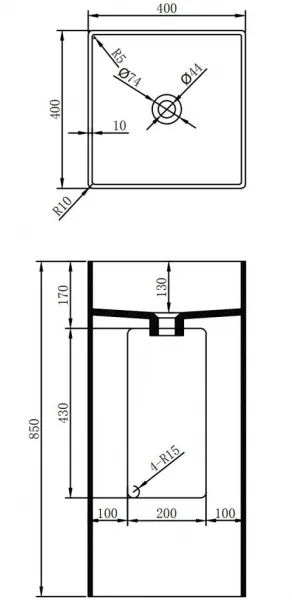 MEXEN - Xola-1 Voľne stojace umývadlo z liateho mramoru 40 x 40, biela mat 26594000