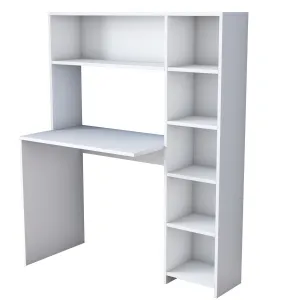Kalune Design Psací stůl s regálem Hapos 113 cm bílý