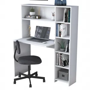 Kalune Design Psací stůl s regálem Hapos 113 cm bílý